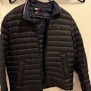 Tommy Hilfiger Navy Blue Puffer Jacket, Size M
